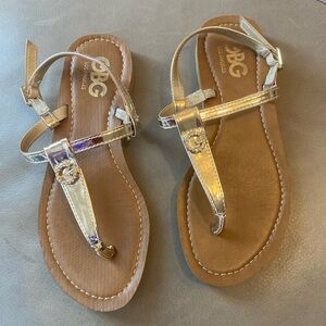 Gold and Tan Sandals by GBG Los Angeles